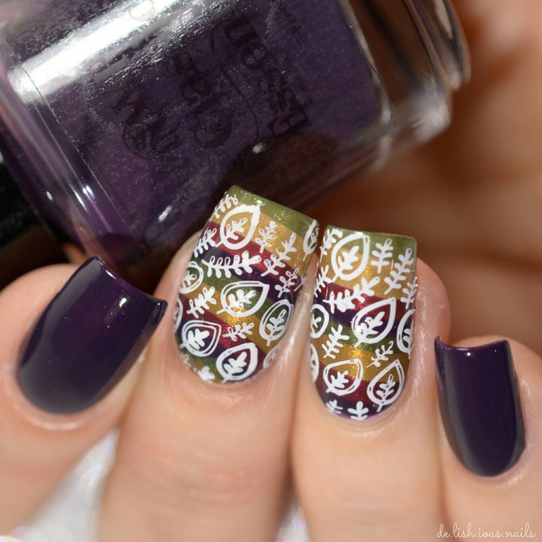 Whats Up Nails B021 Autumn Tales Metal Stamping Plate for Fall Nail Art  Design - Walmart.com